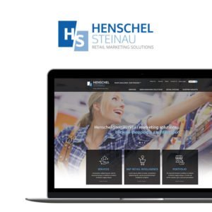 Henschel Steinau Website on Laptop