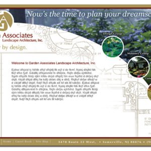 Garden Associates website design by Delia Associates