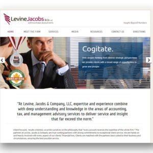 Levine Jacobs Web design by Delia Associates