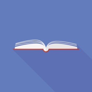 book icon with long shadow. flat style vector illustration