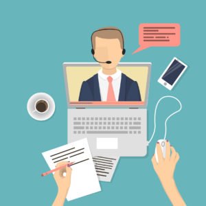 Webinar concept illustration.