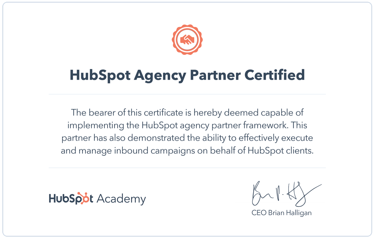 HubSpot Agency Partner Certification