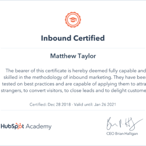 Hubspot Certification