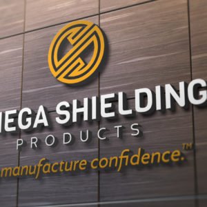 Omega Shielding Logo on Wall