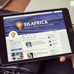 Silafrica Twitter page on iPad
