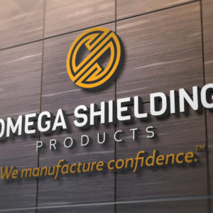 Omega Shielding Logo on Wall