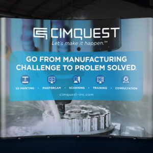 CimQuest website on tradeshow banner