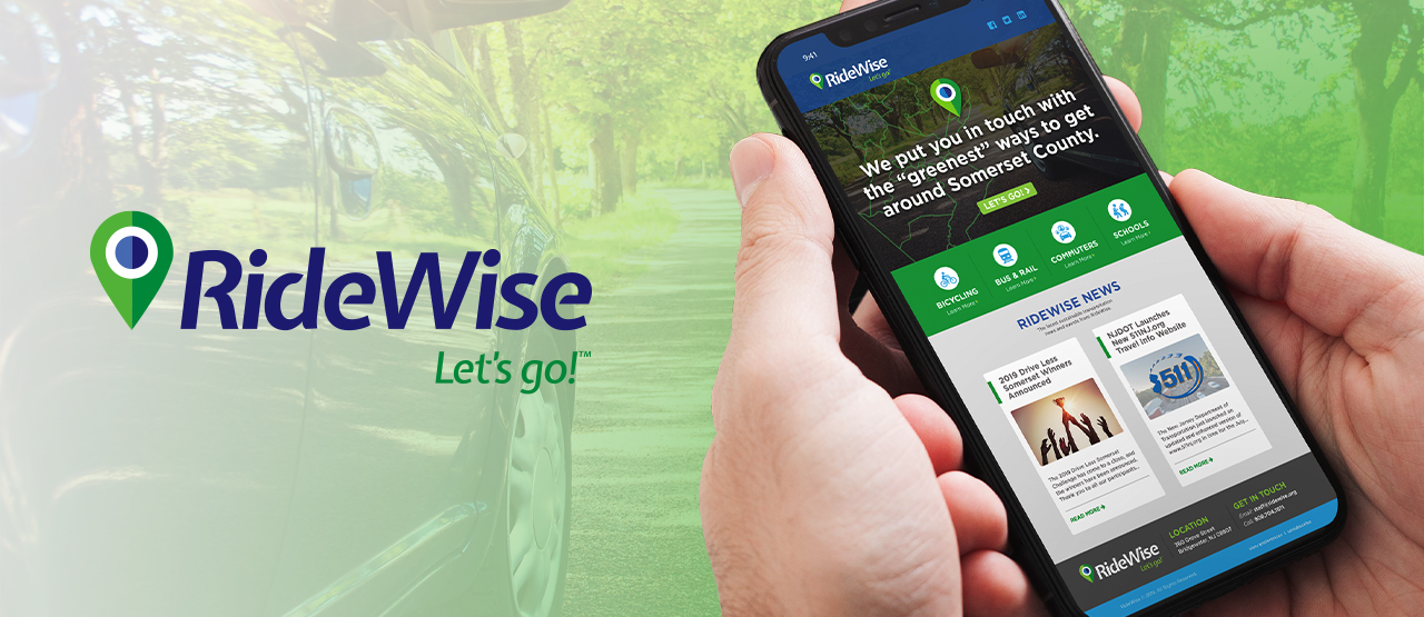 RideWise website on phone header image